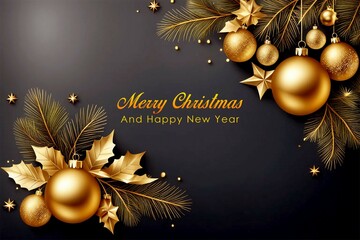 Merry Christmas And nappy new year Banner photo