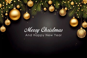 Merry Christmas And nappy new year Banner photo