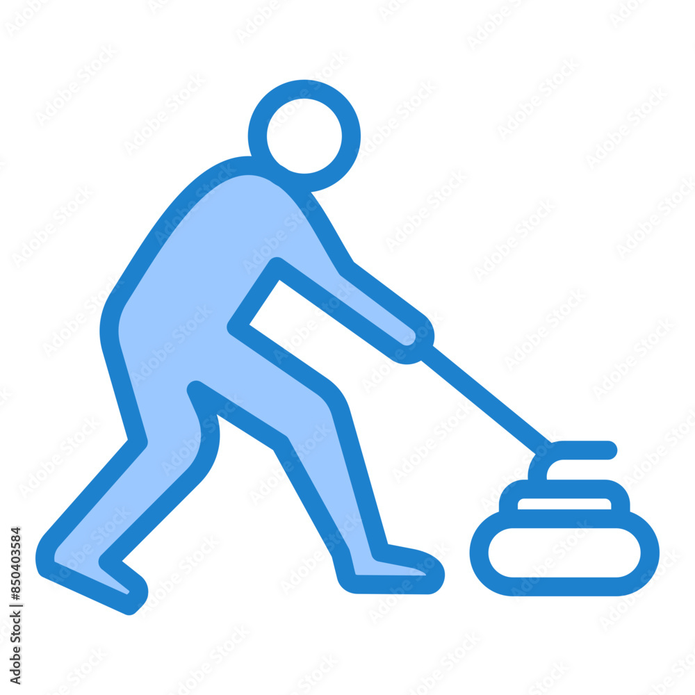 Sticker Curling Icon