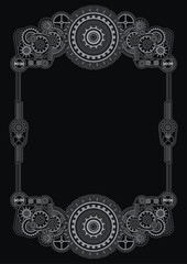 Steampunk frame are applicable for using on shirt design, poster, CDDVD cover, skate desk and other creative applications