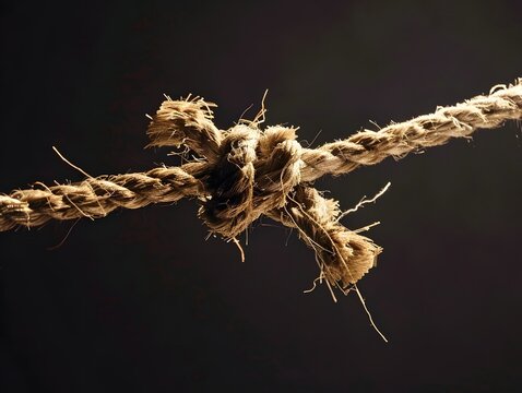 A rope is tied in a knot