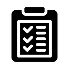 checklist glyph icon