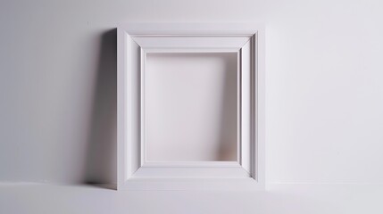 Fototapeta premium Photo frame portrait in white background : Generative AI