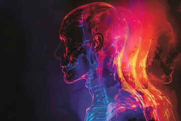 Obraz premium x-ray of human body, heat map