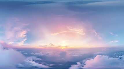 Fototapeta premium Gorgeous Panorama twilight sky and cloud at morning background image : Generative AI
