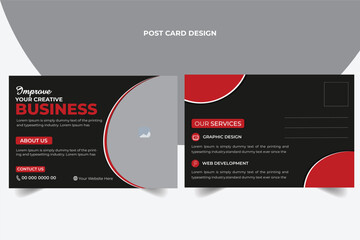 modern post card design template.