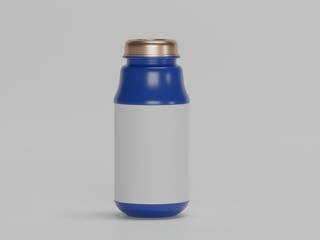 Bottle 3d illustration with white background 