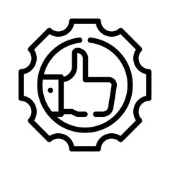 thumb up line icon