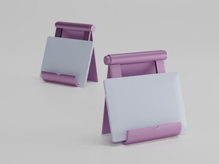 Laptop with stand 3d illustration 