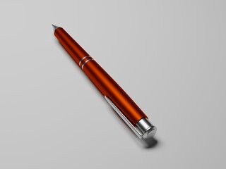 Pen 3d illustration with white background 