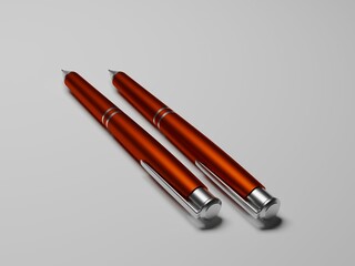 Pen 3d illustration with white background 