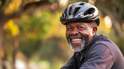 close up portrait of a man with bicycle