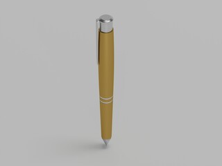 Pen 3d illustration with white background 