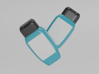 Shampoo bottle 3d illustration isolated on white background 