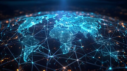 World Picture Showing Interconnections - Global Connectivity Concept