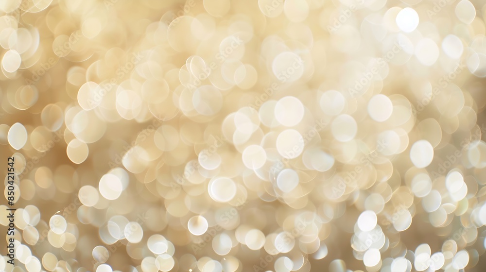 Poster Elegant beige bokeh abstract background Delicate blurred wallpaper texture Template with defocused bokeh lights and copy space for business website design Banner social media advertisi : Generative AI