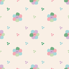 Pattern with leaves. Vector illustration