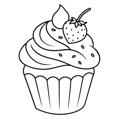 illustration of a cupcake