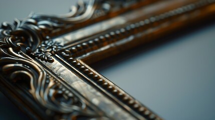 Isolated Photo Frame Wooden Antique Photo Frame : Generative AI