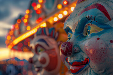 Fototapeta premium Image of happy cheerful person have fun summer weekend amusement park made with generative AI