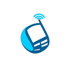 Abstract phone icon logo vector signal mobile