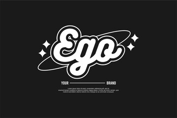 alter ego typography streetwear urban fashion template for printing	