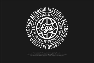 Fototapeta premium alter ego typography streetwear urban fashion template for printing 