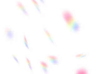 Blurred Rainbow Overlay Texture with Transparent Background