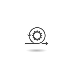 Development icon. Agile icon with shadow