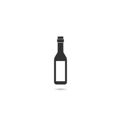  Wine bottle with glass icon with shadow