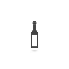  Wine bottle with glass icon with shadow