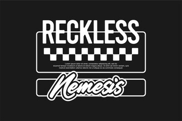 Obraz premium reckless streetwear urban fashion template for printing 
