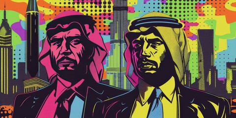 Modern and Traditional Business Attire in Pop Art