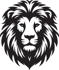 Fototapeta premium lion head vector silhouette