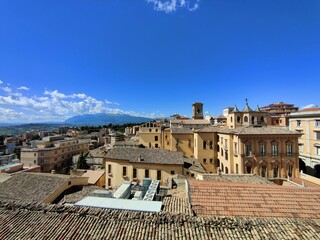 View of the roofs of the city of Chieti