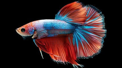 Fototapeta premium Multi color Siamese fighting fish,fighting fish,Betta splendens,on nature background