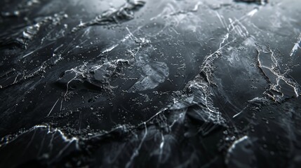 Black Marble Texture Close-Up