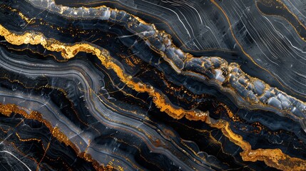 Obraz premium Black and Gold Marble Texture