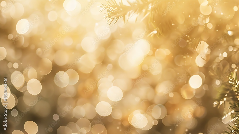 Poster Elegant beige bokeh abstract background Delicate blurred wallpaper texture Template with defocused bokeh lights and copy space for business website design Banner social media advertisi : Generative AI