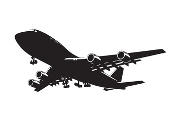 Airplane vector silhouette Illustration artwork