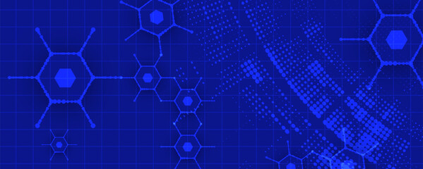 Abstract Artificial intelligence. Cloud computing. Machine learning. Technology web background. Virtual concept futuristic background. Vector art.