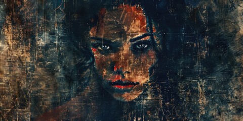 Abstract Portrait of Mysterious Woman