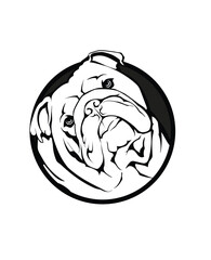 Cheerful and Funny English Bulldog. Check out this adorable vector clipart of a cheerful and funny English Bulldog. Great for making cards, posters, children's books and other creative projects.