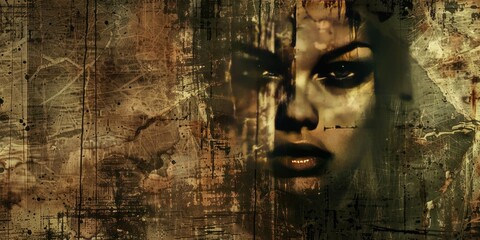 Abstract Portrait of Mysterious Woman