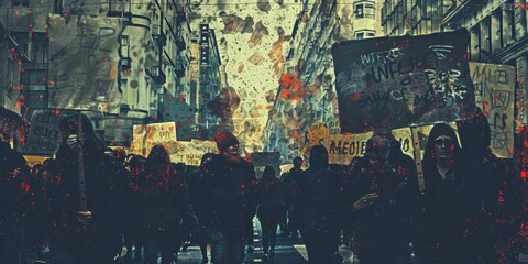 Crowd Demonstration in Artistic Style