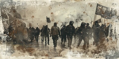 Crowd Demonstration in Artistic Style