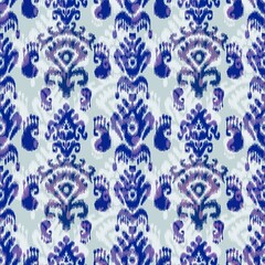 Blue and Purple Ikat Patternk