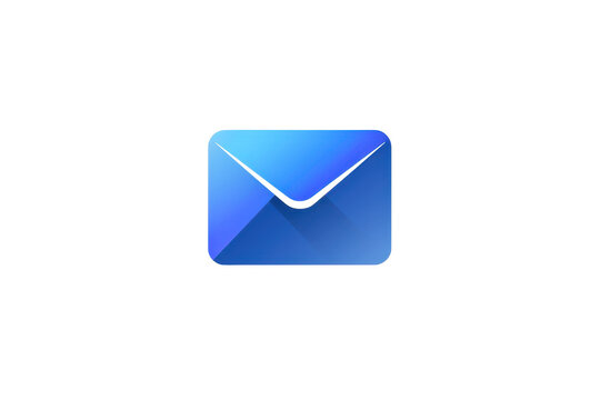 illustration of a blue email envelope icon on a transparent background, perfect for web design and communication-themed projects.