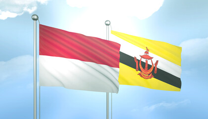 Indonesia and Brunei Flag Together A Concept of Relations