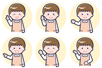 男性保育士のポーズセット_03